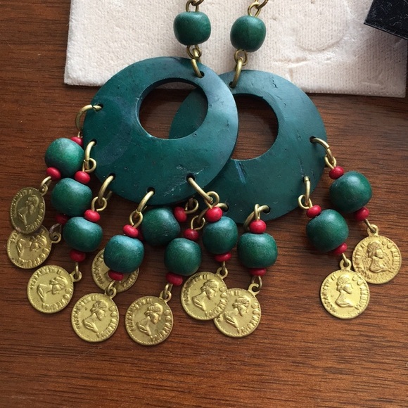 2 pairs vintage beaded earrings 1990s​ - Picture 2 of 3